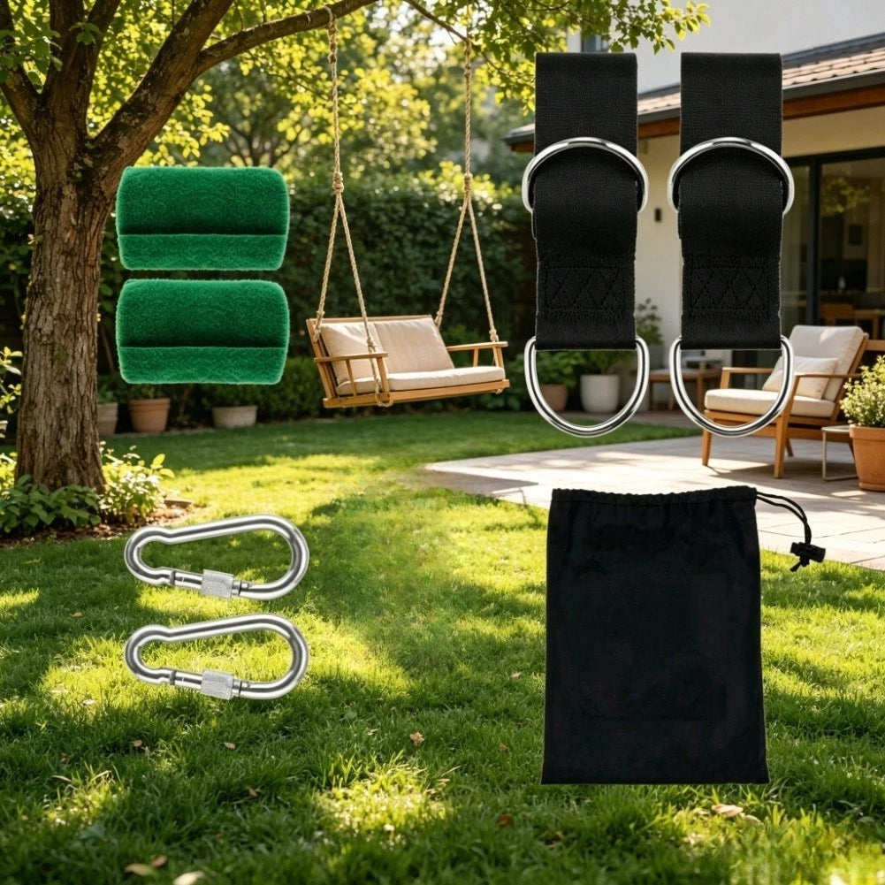 Swing Support Rope Kit for Adjustable Length (1.5m, 2m, 2.5m) Black