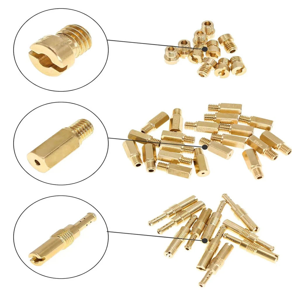 30Pcs Carburetor Main Jet & 10Pcs Slow Jet for PWK Keihin OKO CVK