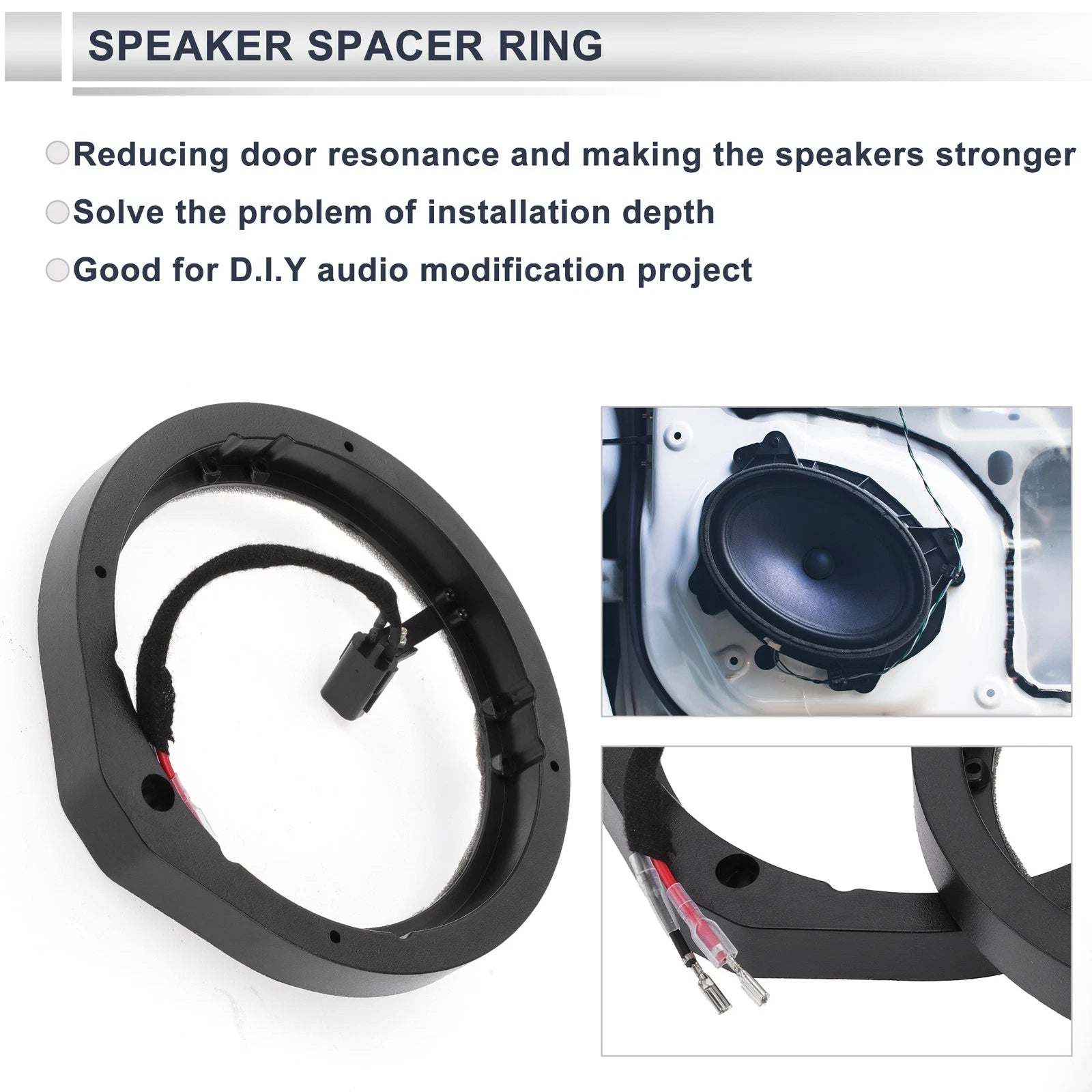 Tweeter Speaker Spacer Adaptor for Honda 6.5 Inch 13–24 2 Set