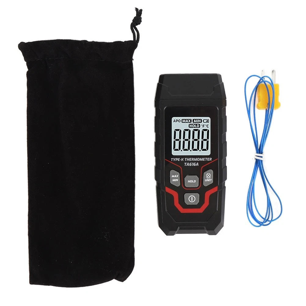 Backlit Digital Thermometer for K-Type Thermocouples (Single Channel)