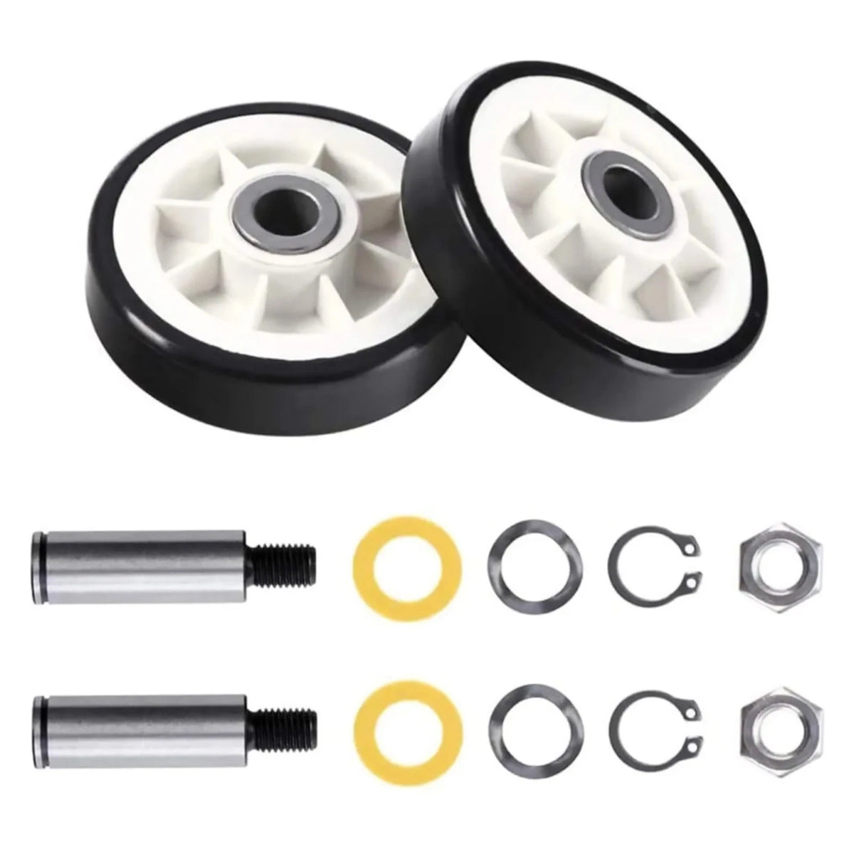 2Pcs Dryer Roller Wheel Drum Support Kit for Maytag (303373K)