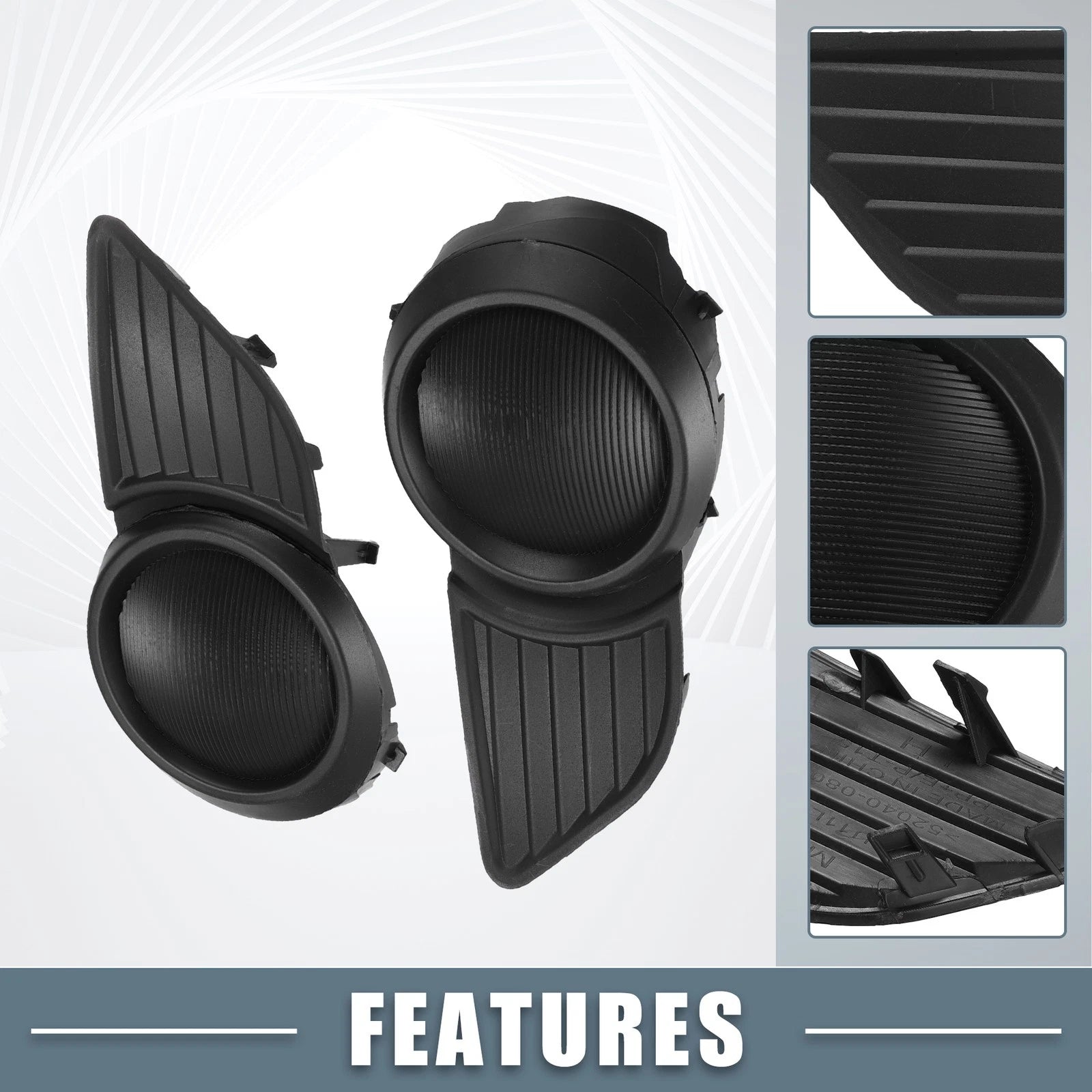 Fog Light Grille Cover Left Right Replacement for Toyota Sienna (2011–2020)