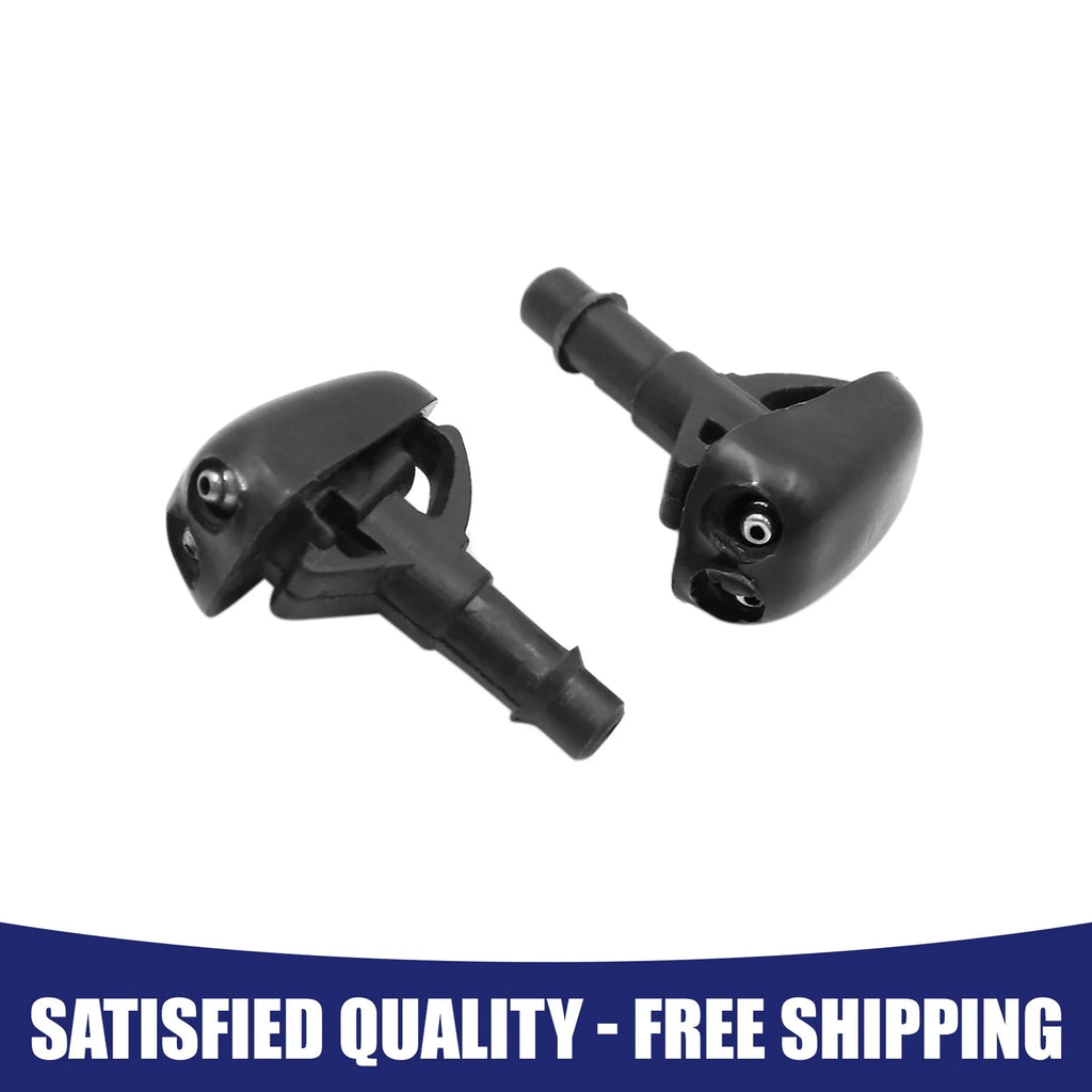 Front Windshield Wiper Nozzle Black Replacement for Mitsubishi (Qty 2) (2005–2015)