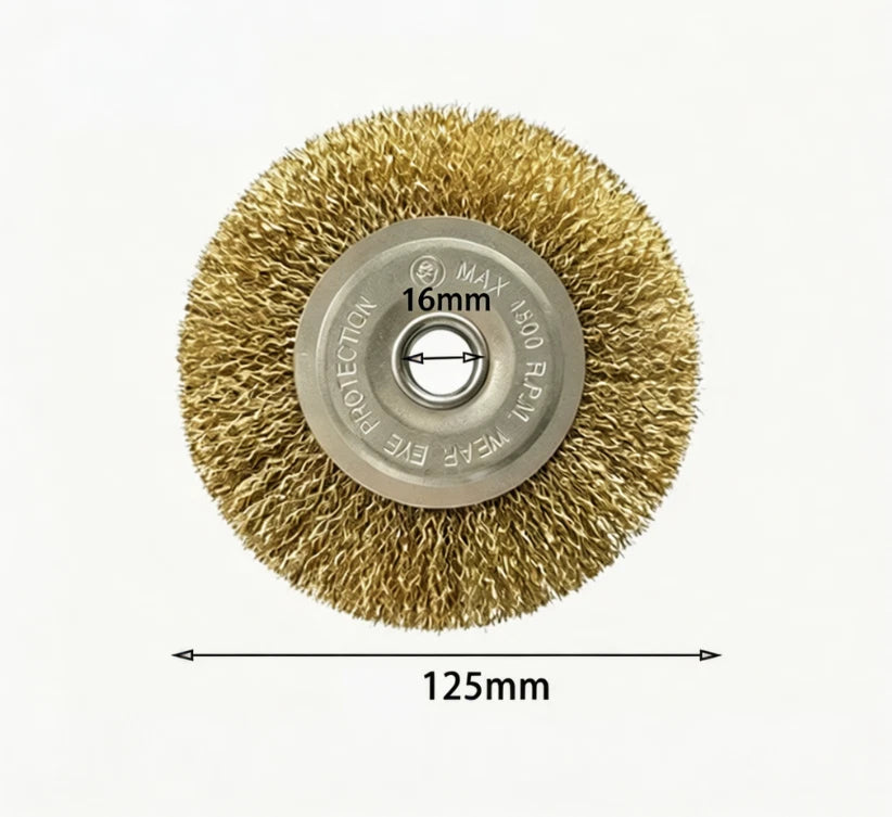 2X Steel Wire Wheel Brush Set for Workshop and Industrial Use