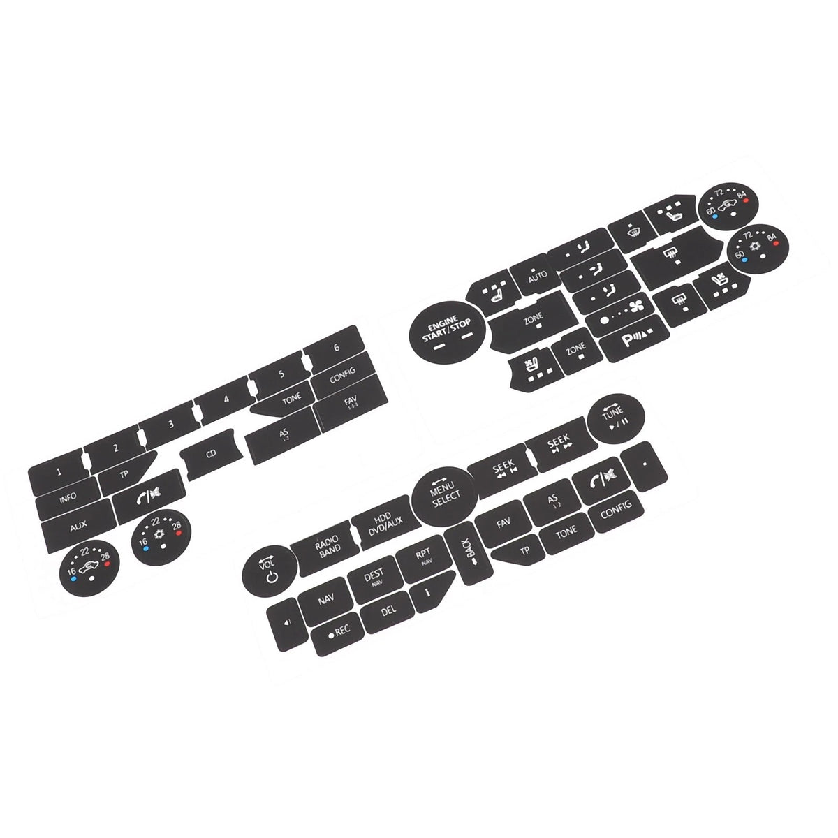 Button Repair Decals for SAAB 3rd Gen Protects Labels from Wear and Tear