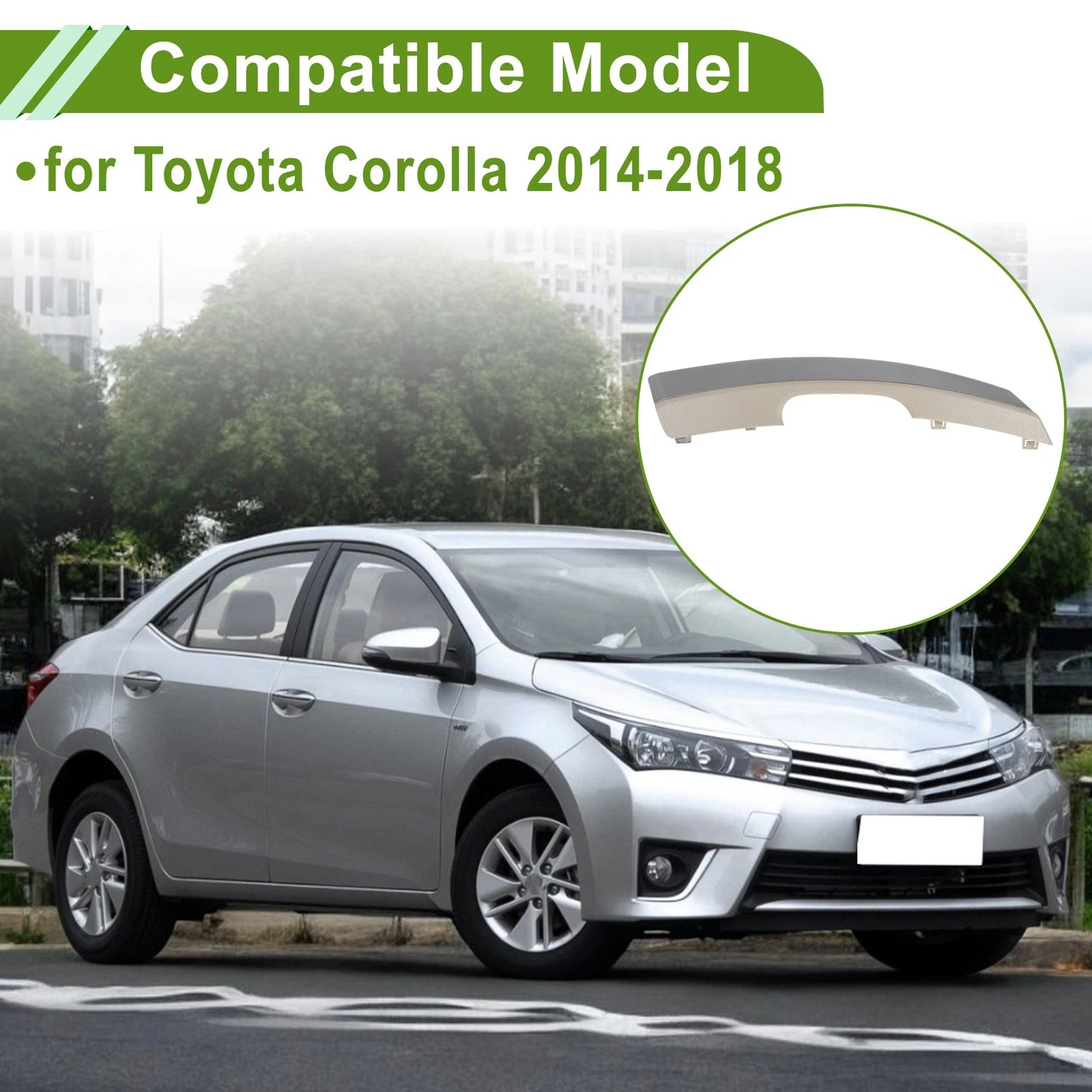 Door Panel Handle Pull Trim Cover Replacement for Toyota Corolla 2014–2018