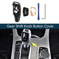 Gear Shift Knob Button Cover Replacement for BMW 1 Series Carbon Fiber Black (2017–2020)