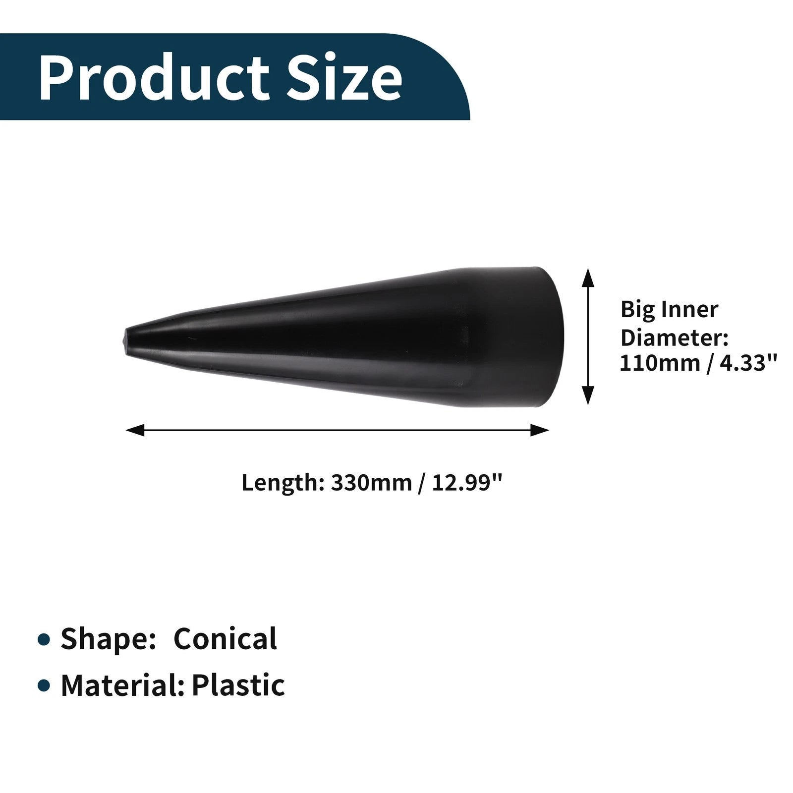 CV Boots Joint for - 1 Pc 12.99" Black Conical