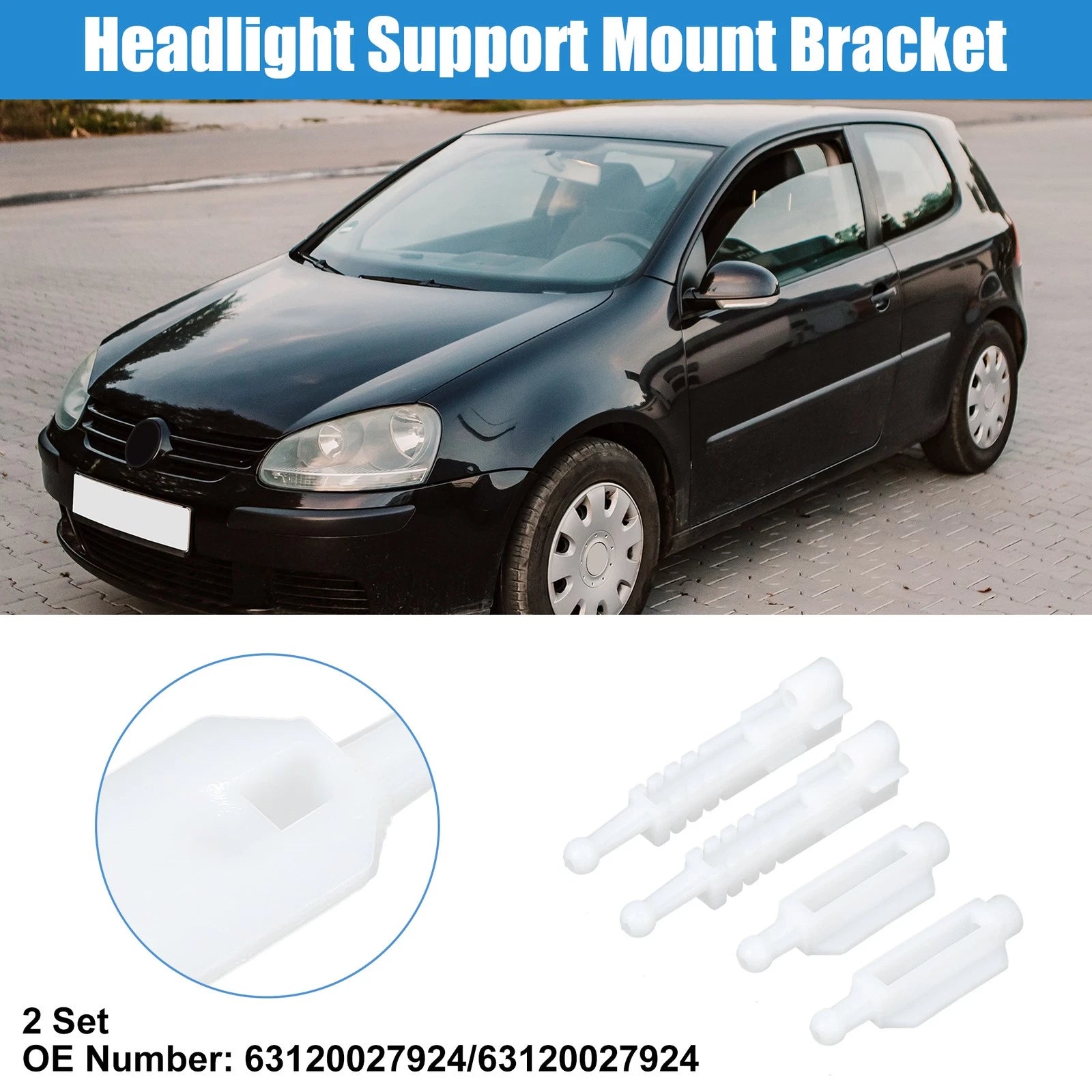 Headlight Bracket Set Headlight Support for BMW 5 Series E39 (1996–2000)