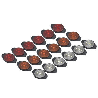 9 LED Side Marker Lamps for Bus Car Trailer Van Caravan
