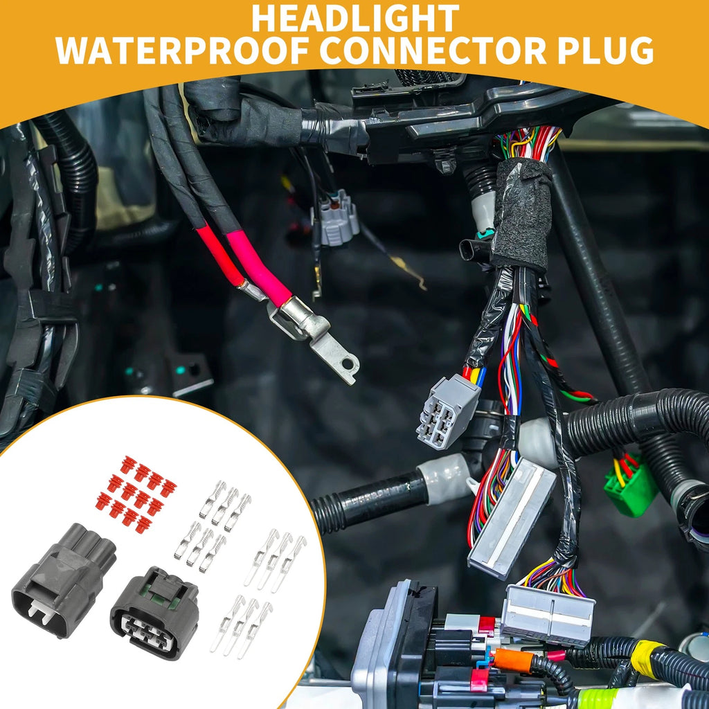 6 Pin Waterproof Headlight Connector Plug for Toyota (2005–2024)