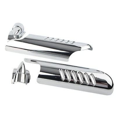 Chrome Fork Lower Leg Deflectors Shield Cover Fit Harley Touring FLHT 2000-2013