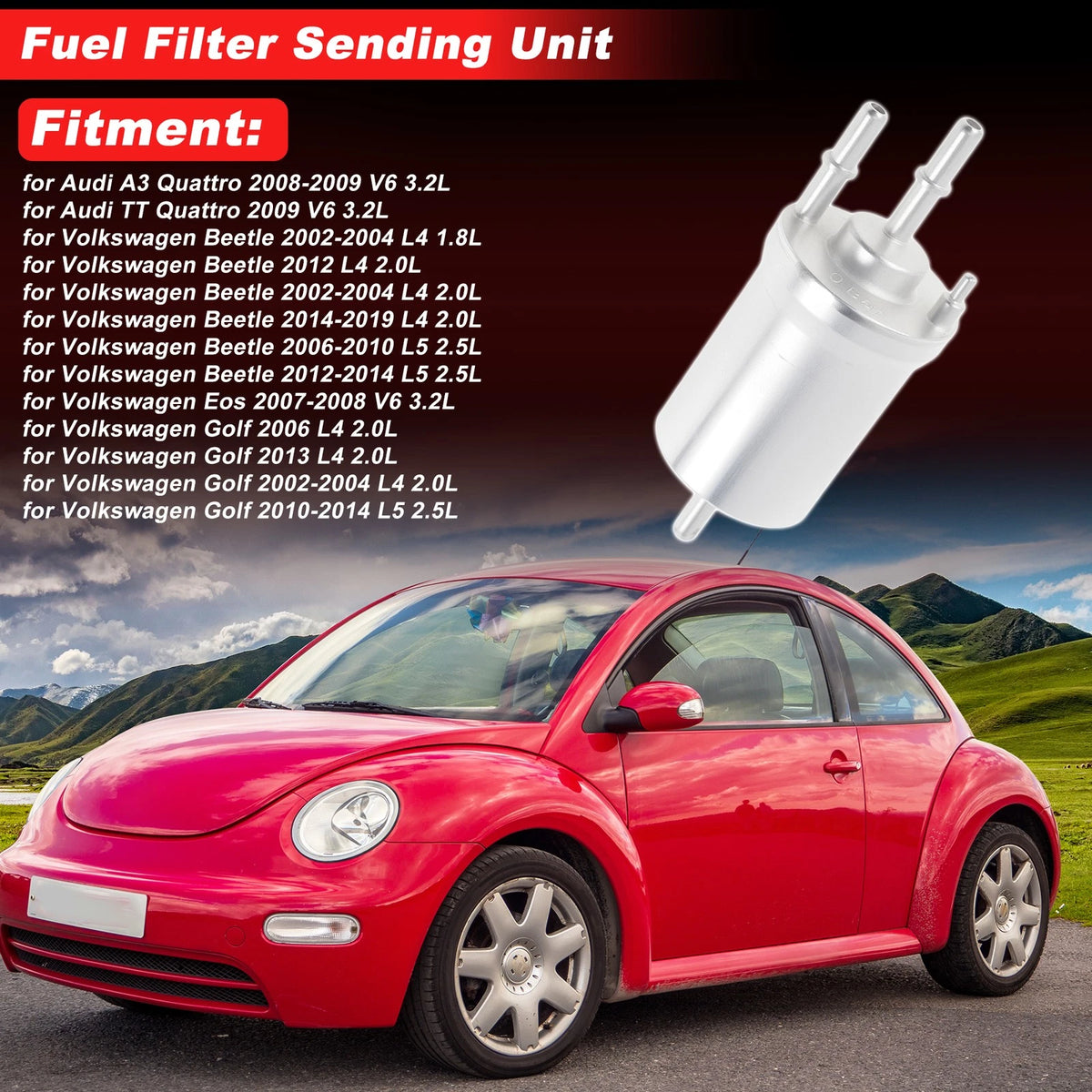 Fuel Filter Assembly for Audi A3 Quattro (2008–2009) No.F026403006 Metal