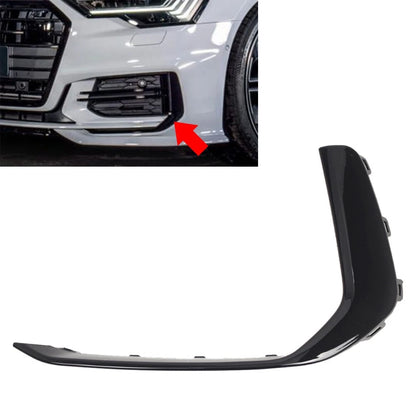 Front Bumper Side Molding Trim Glossy Black for Audi A6 C8 S6 (2019–2024)
