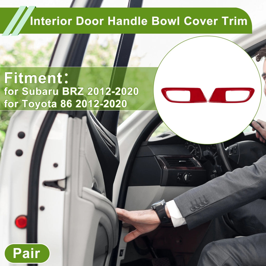 Interior Door Handle Bowl Cover Trim 1 Pair for Subaru BRZ (2012–2020)