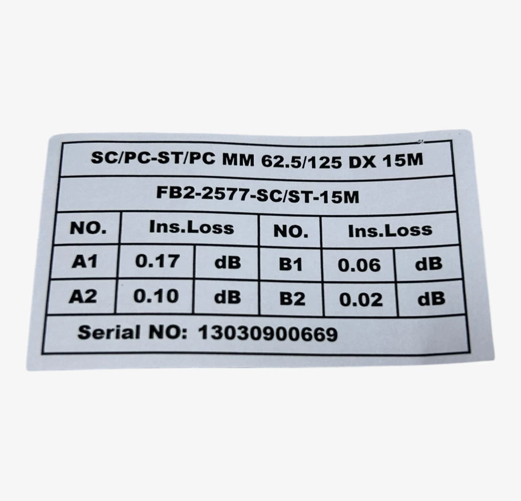 Fiber Patch Cable FB2-2577-SC/ST for (15M)