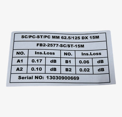 Fiber Patch Cable FB2-2577-SC/ST for (15M)