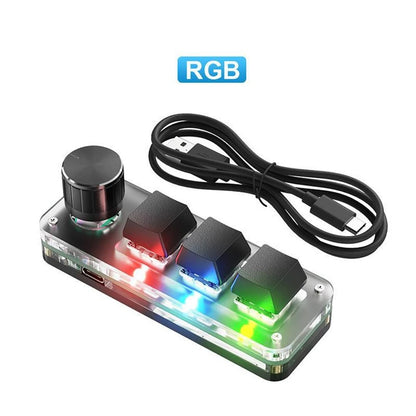 2X Gaming Keypad Mechanical Macropad Custom Knob Keyboard