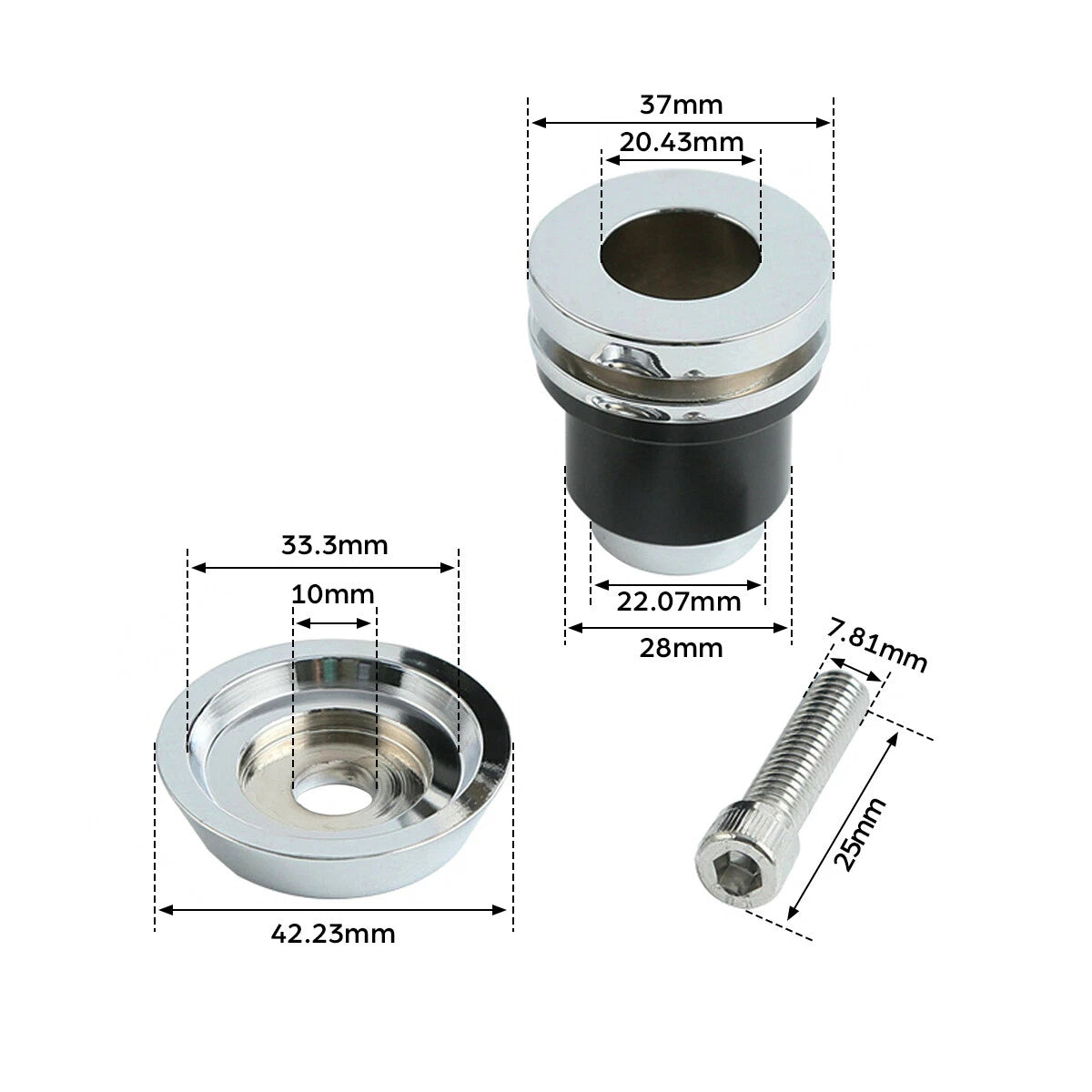 Quick Release Sissy Bar Passenger Mount Spools for Indian Scout Sixty (2016–2024)