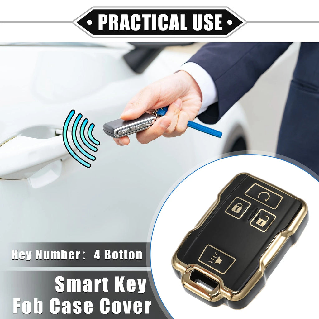 Remote Key Fob Cover 4 Button Replacement for Chevy Suburban GMC (2007–2020)