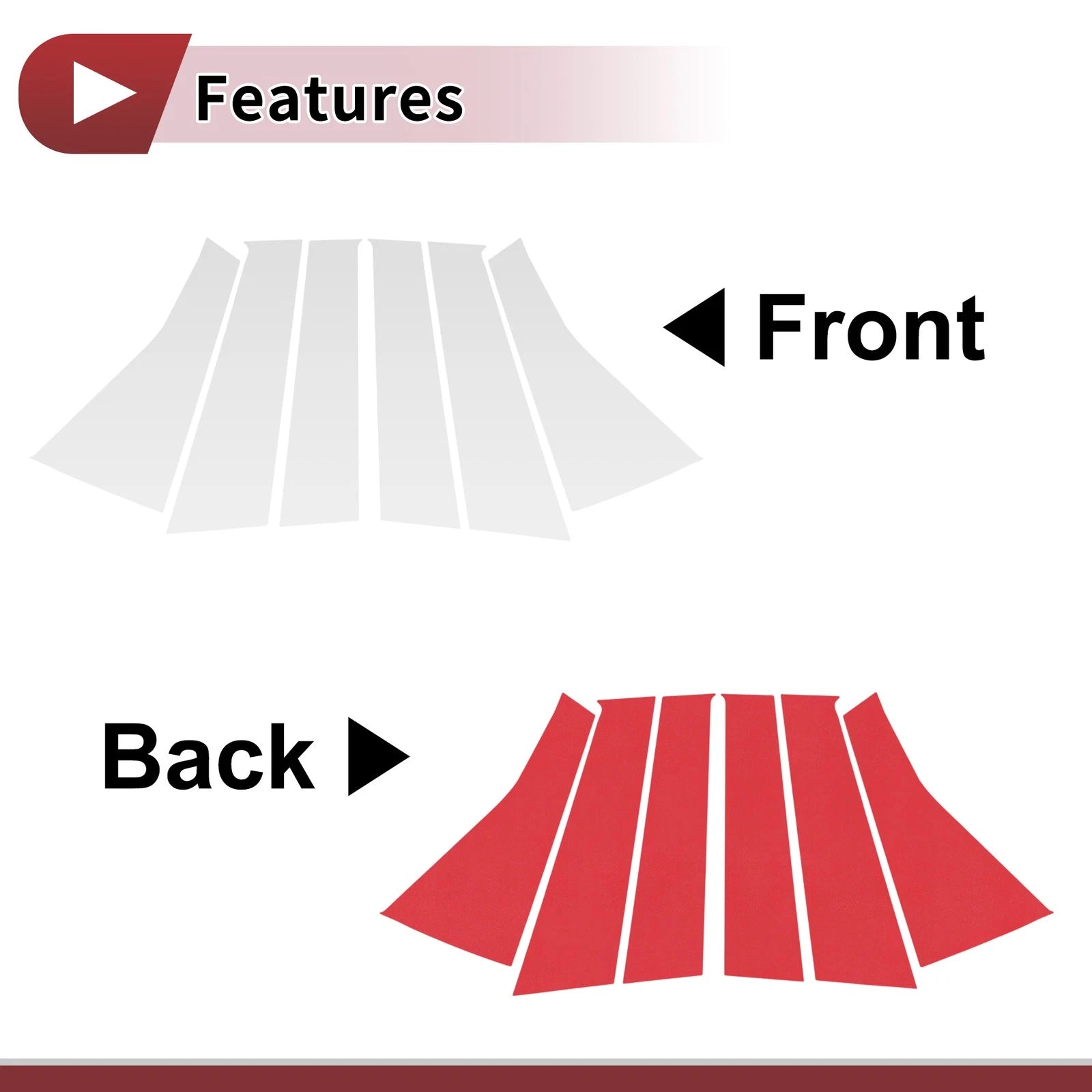 Door Pillar Window Trim for Nissan Note E12/E13 (2009–2022) Silver Tone