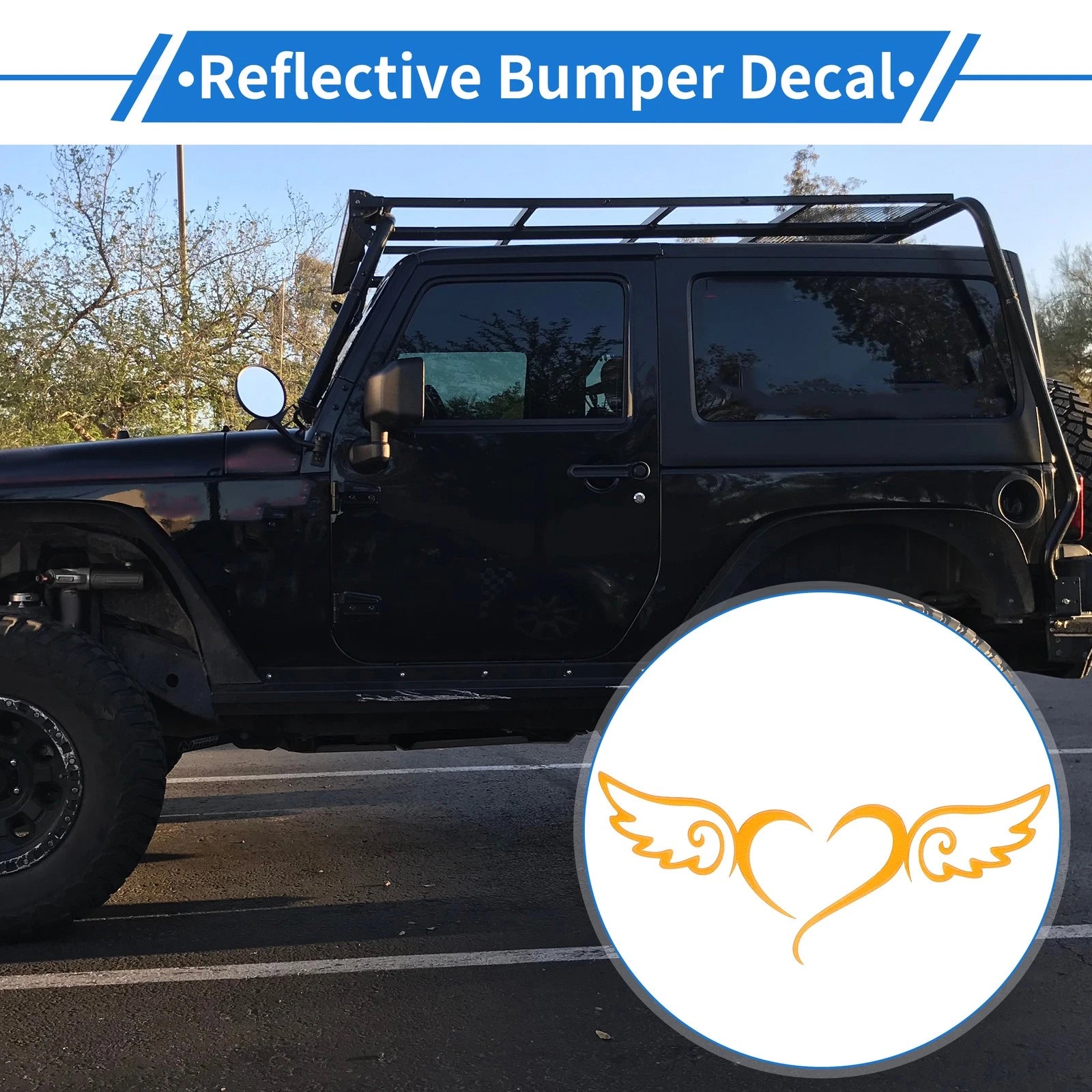 Reflective Bumper Decal for - Yellow Pattern