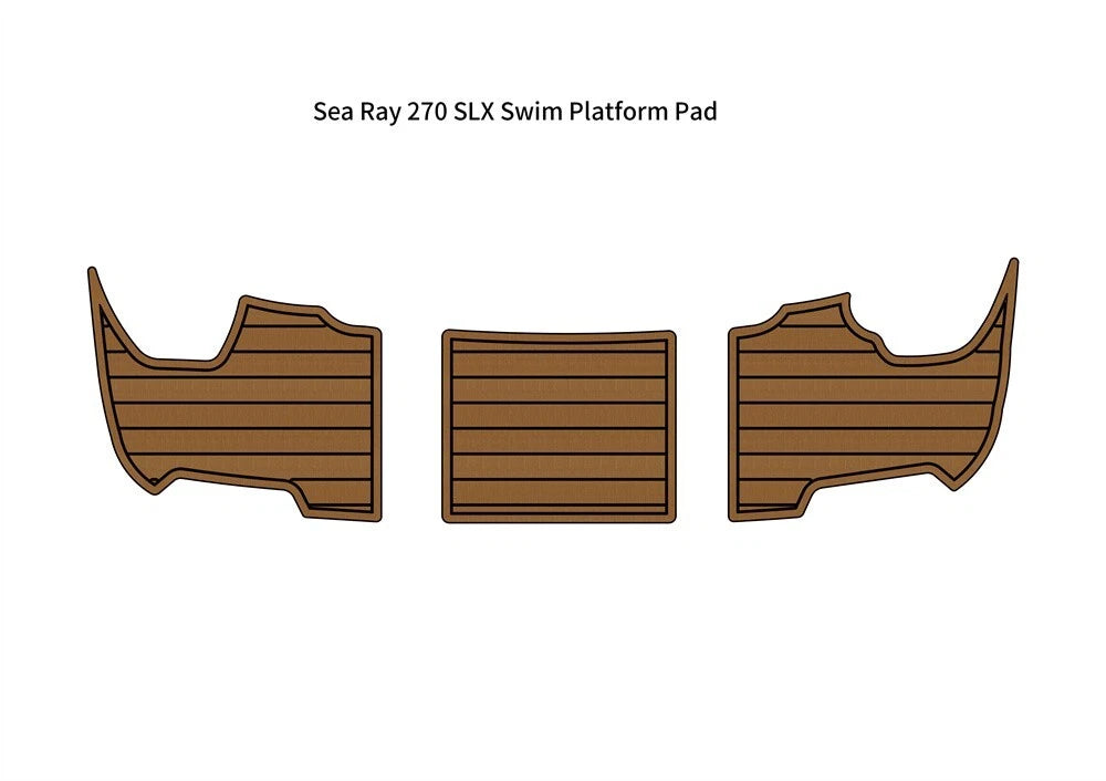 Swim Platform Pad for Sea Ray 270 SLX (2010–2023) EVA Foam Faux Teak