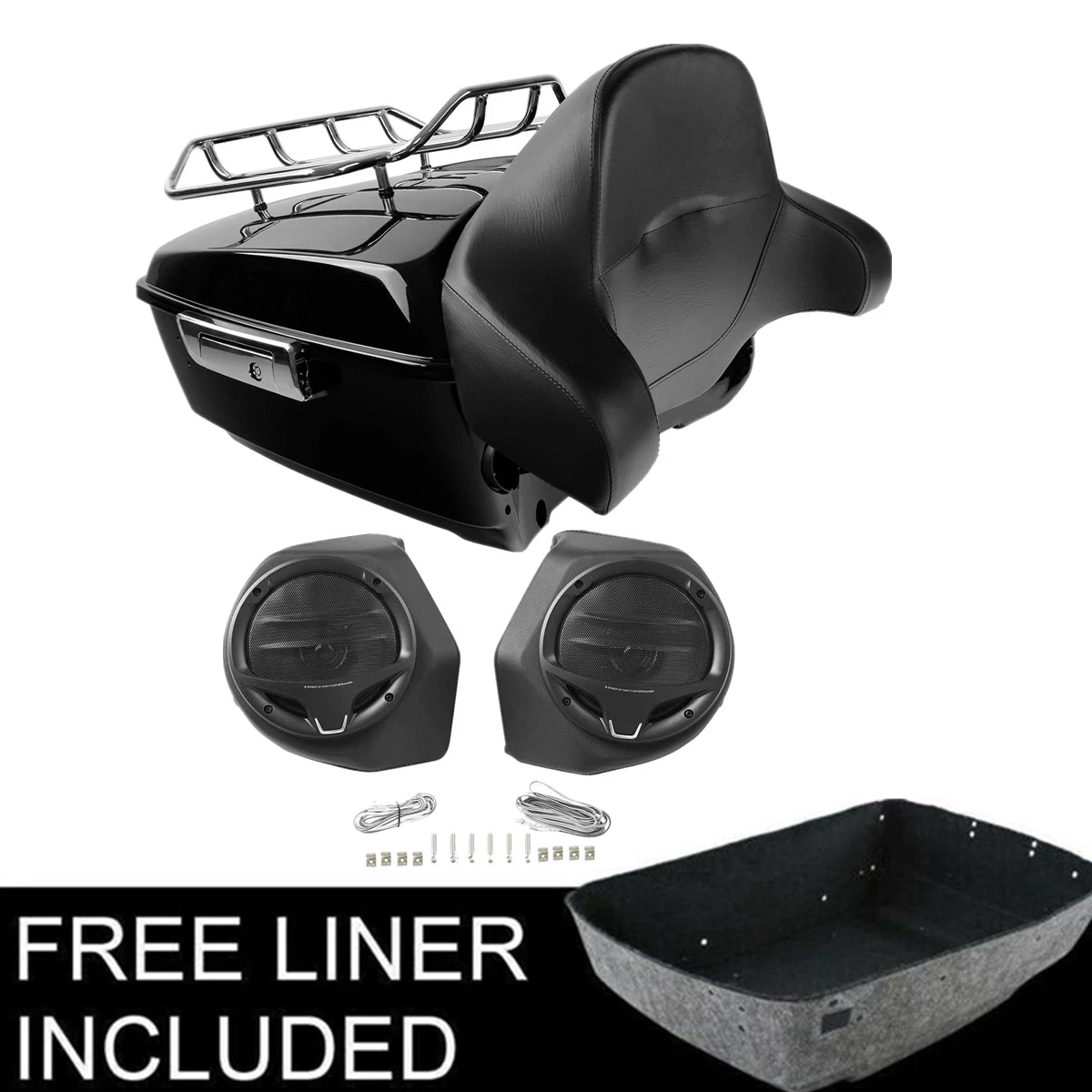 Backrest Pad Speakers for Harley Touring Glide (2014–2026)