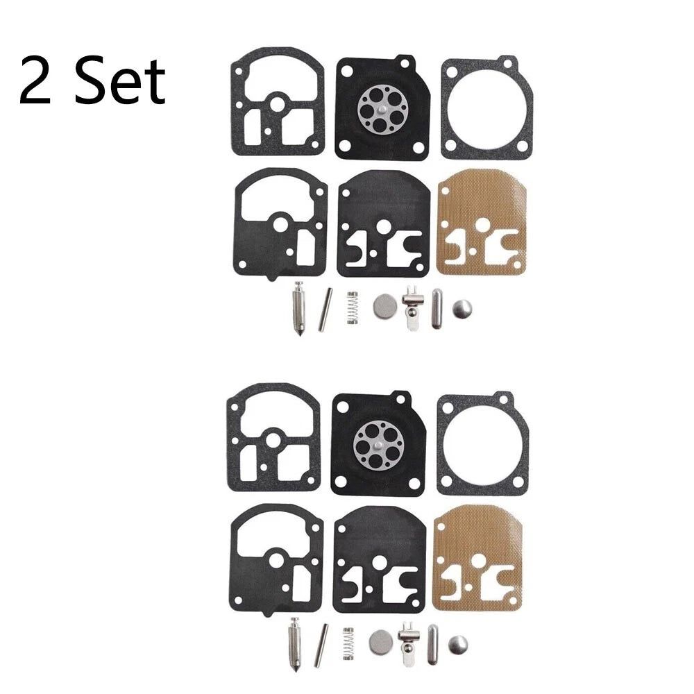 Set of 2 Carburetor Gasket Kits for Zama RB-10 C1S-M8 C1S-M9 C1S-M12 C1S-M13 DR86