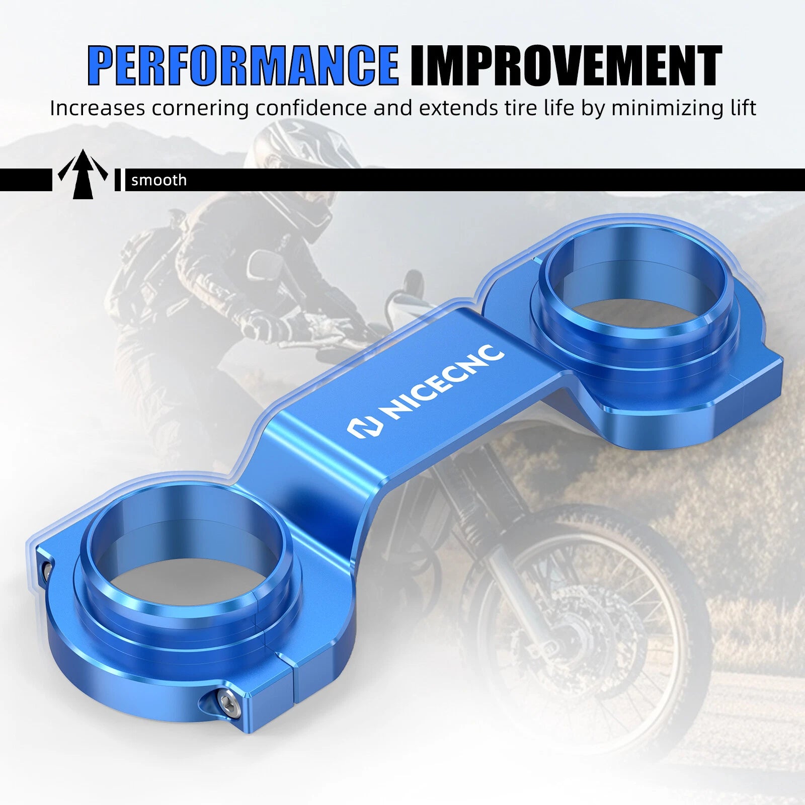 NICECNC Front Fork Brace Support Stabilizer Kit for Suzuki DR650SE (1996–2024)