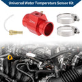 Water Temp Sensor Kit for Auto Radiator Cooling (1.26", Red, 150'F On)