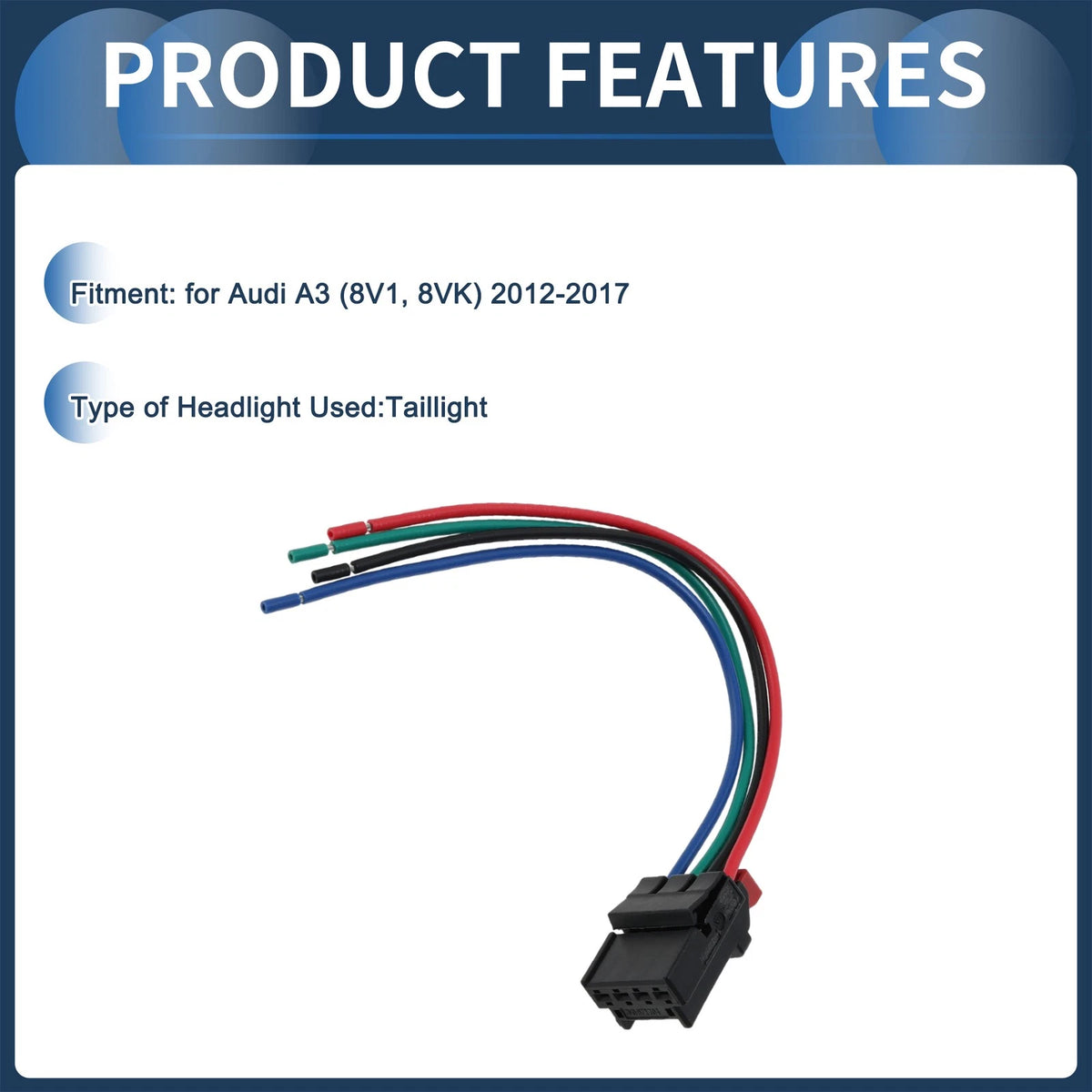 Headlight Wiring Harness Assembly for Audi A3 (2012–2017) No.5K0972705