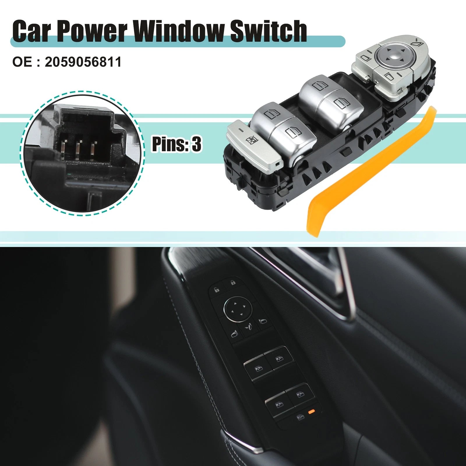 Power Window Switch Set OEM Replacement for Mercedes-Benz GLC300 C300 (2016–2022)