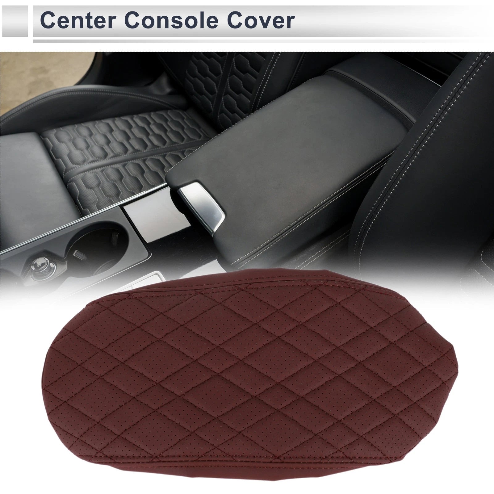 Car Center Console Cover Replacement for BMW 1 Series (2012–2018) Wine Red