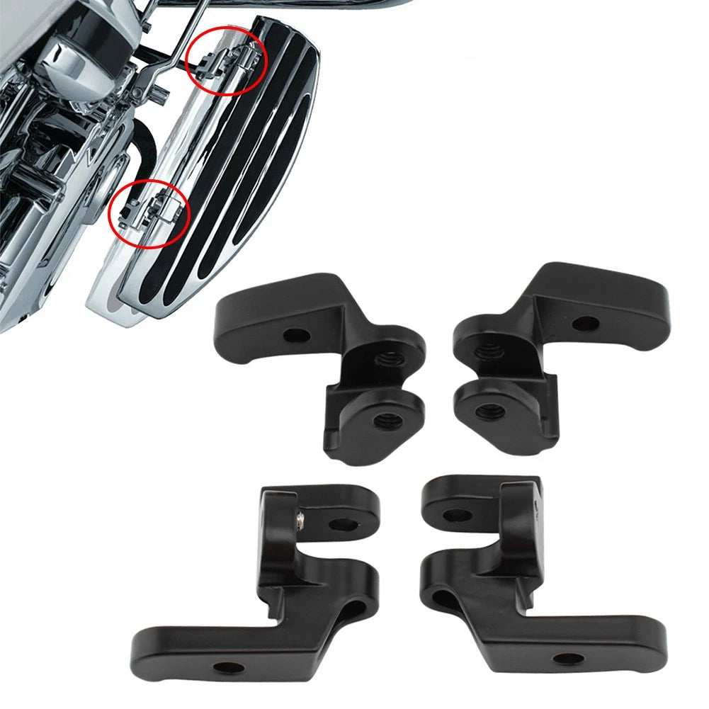 Front Driver Floorboard Relocation Brackets For Harley Touring Road Glide Black