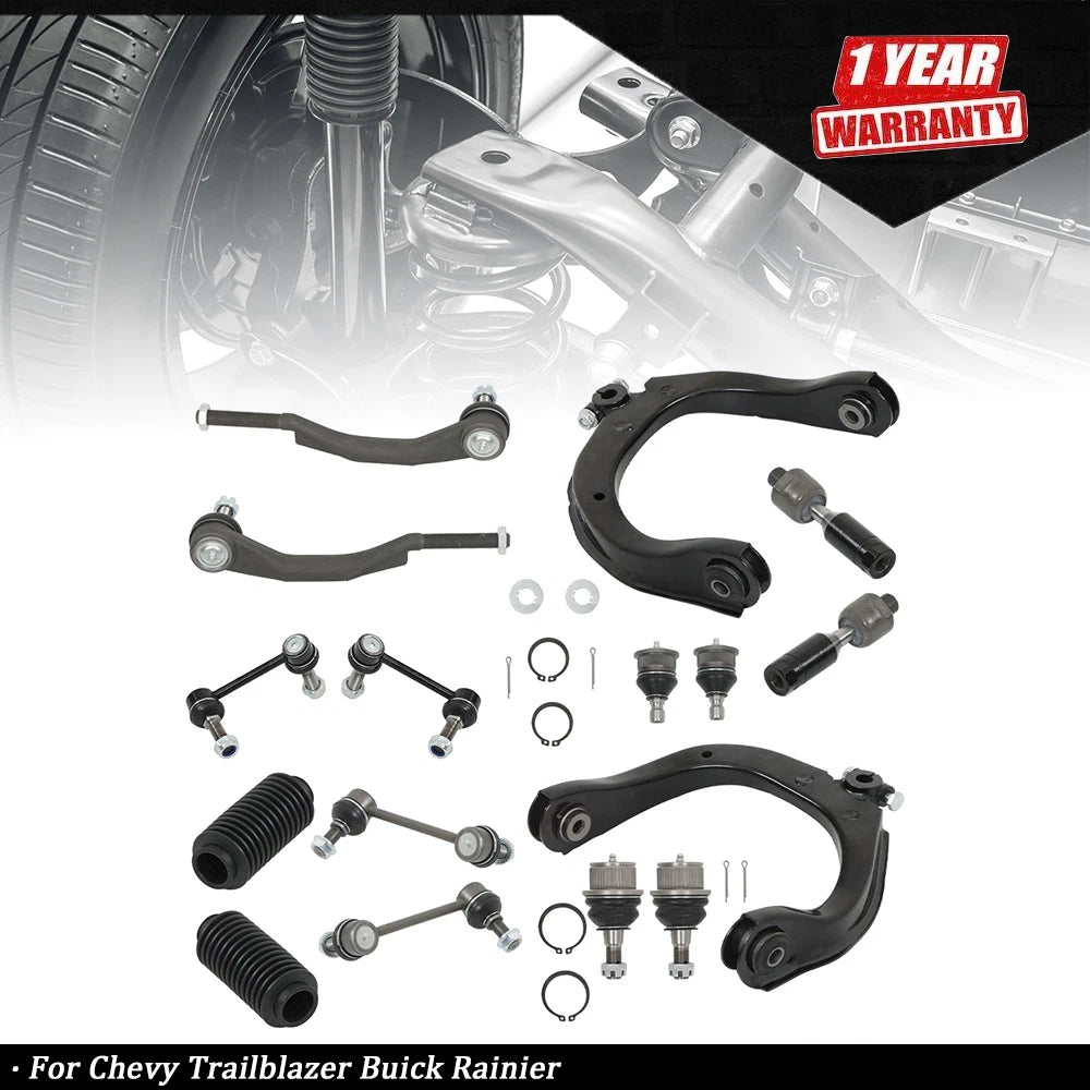16x Front Upper Control Arm Kit Sway Bars for Chevy Trailblazer Buick Rainier (2002–2009)