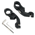 1-1/4" Matte Black Short Angled Highway Engine Guard Footpeg Pegs for