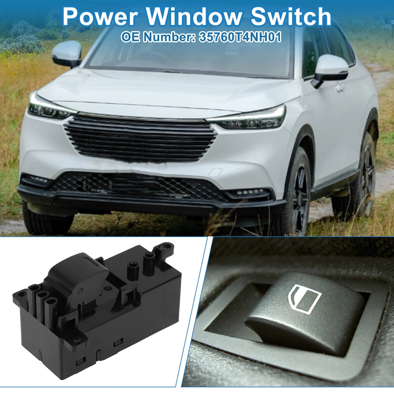 Passenger Side Power Window Switch Replacement for Honda Fit HR-V (2015–2024)