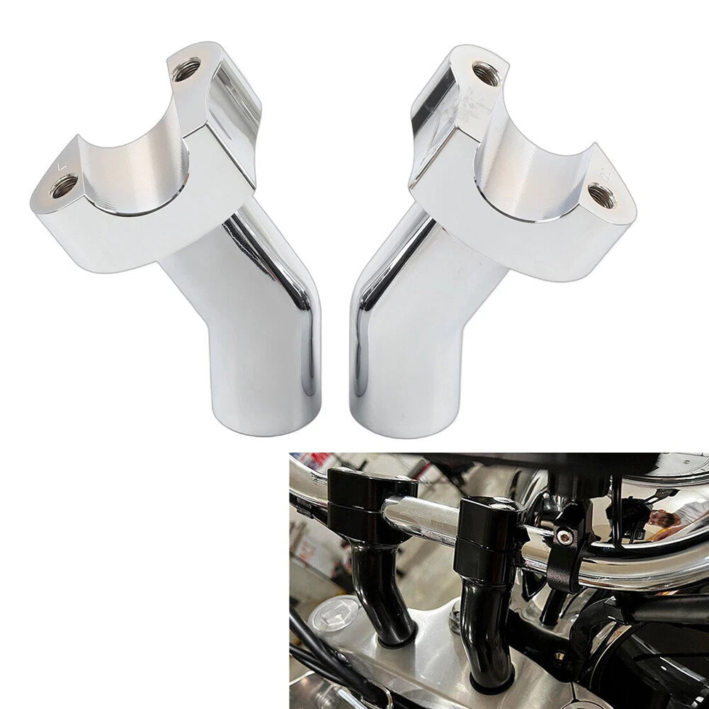 3.5" Pullback Handlebar Risers Chrome for Harley Dyna Softail Road King (1" Bar)
