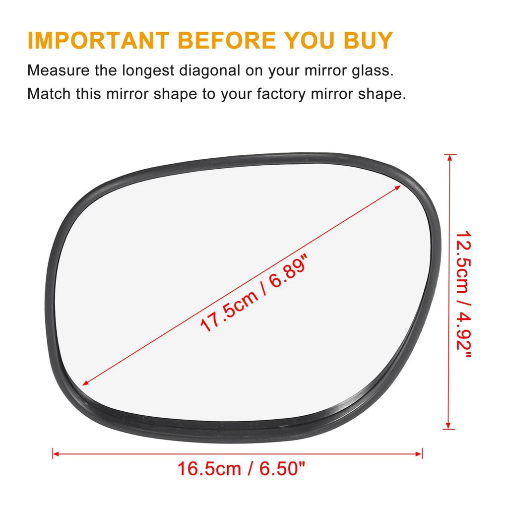 Heated Mirror Glass Backing Plate Left Side Replacement for Toyota RAV4 (2013–2018)