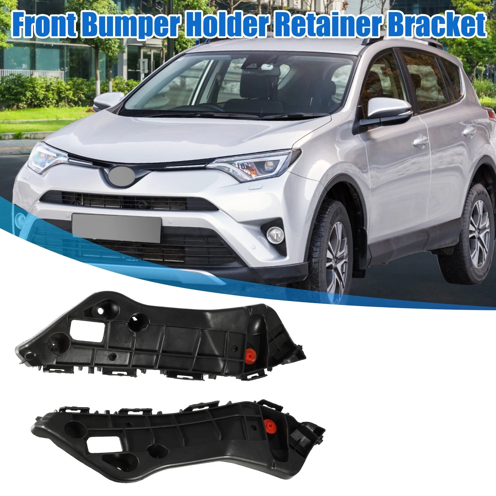 Front Bumper Cover Support Rail Pair Left Right Replacement for Toyota RAV4 (2013–2018)