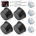 Set of 4 Wheel Center Caps & Nuts for Honda Fourtrax TRX 200 300 (1990–2000)