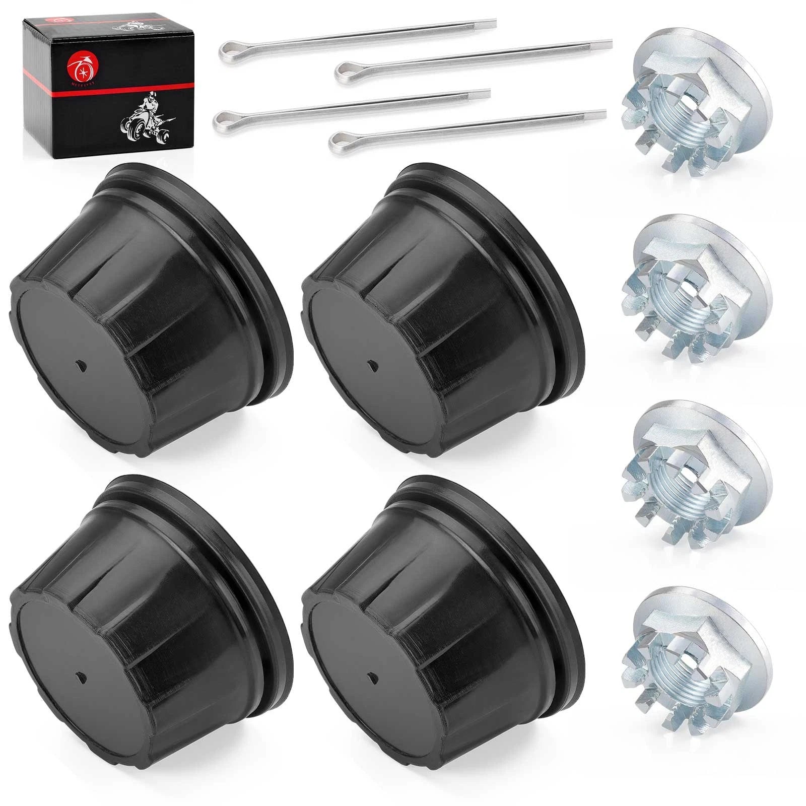 Set of 4 Wheel Center Caps & Nuts for Honda Fourtrax TRX 200 300 (1990–2000)