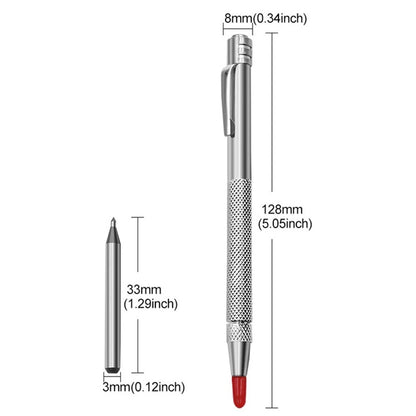 10X Scriber Pen Hand Tool Set - Stainless Steel, Carbide Tip