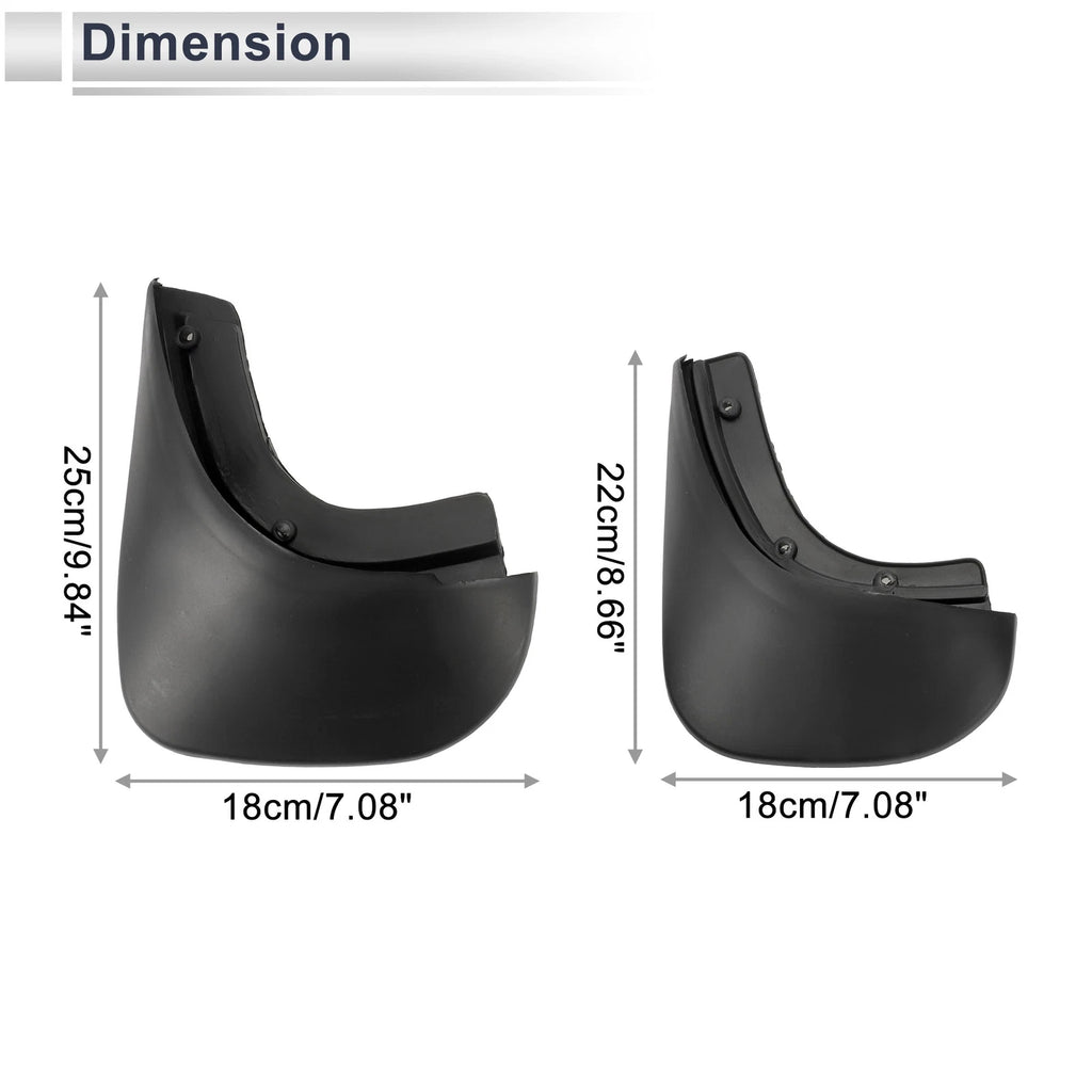 Set of 2 Mud Flaps Splash Guards for Audi A6 (2002–2005)