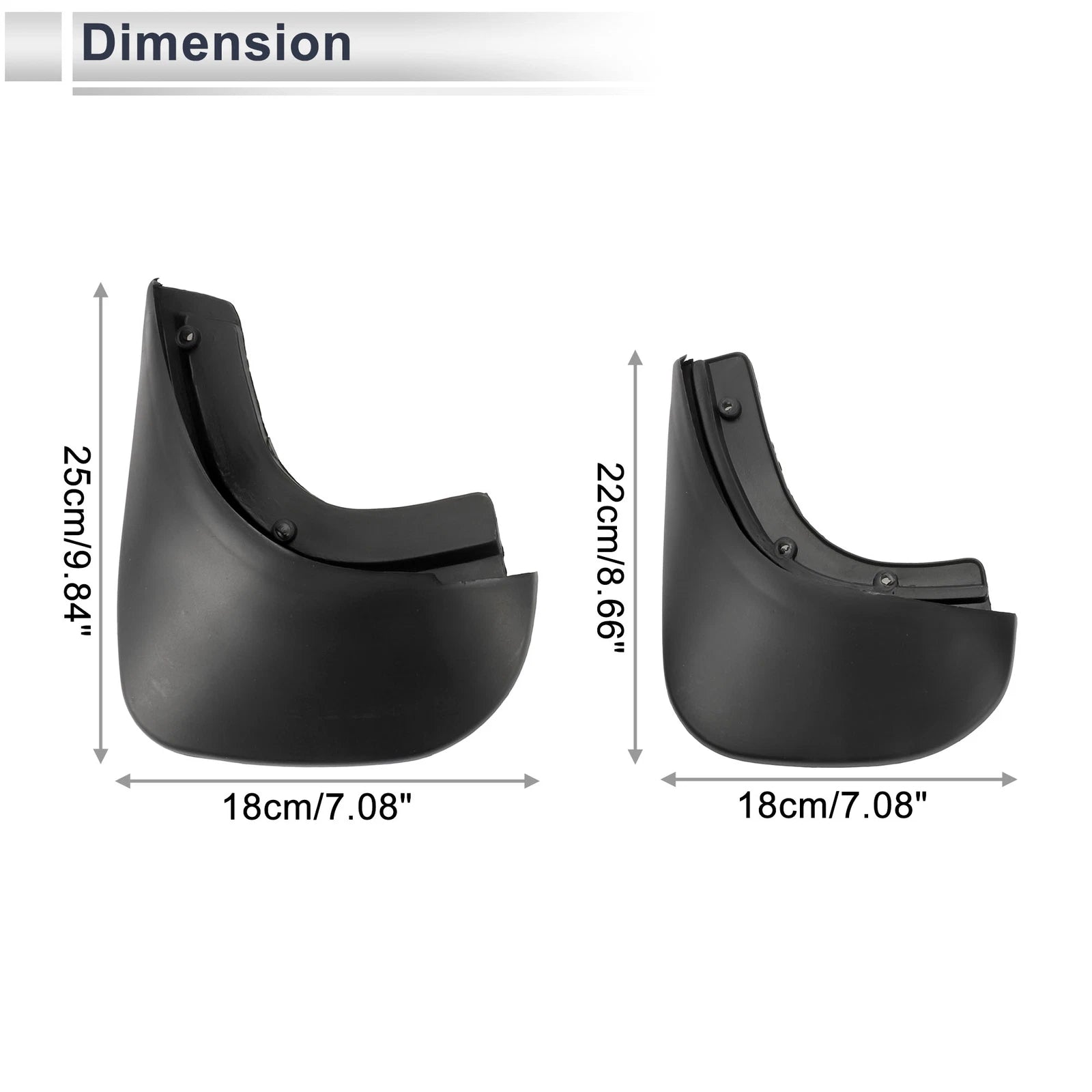 Set of 2 Mud Flaps Splash Guards for Audi A6 (2002–2005)