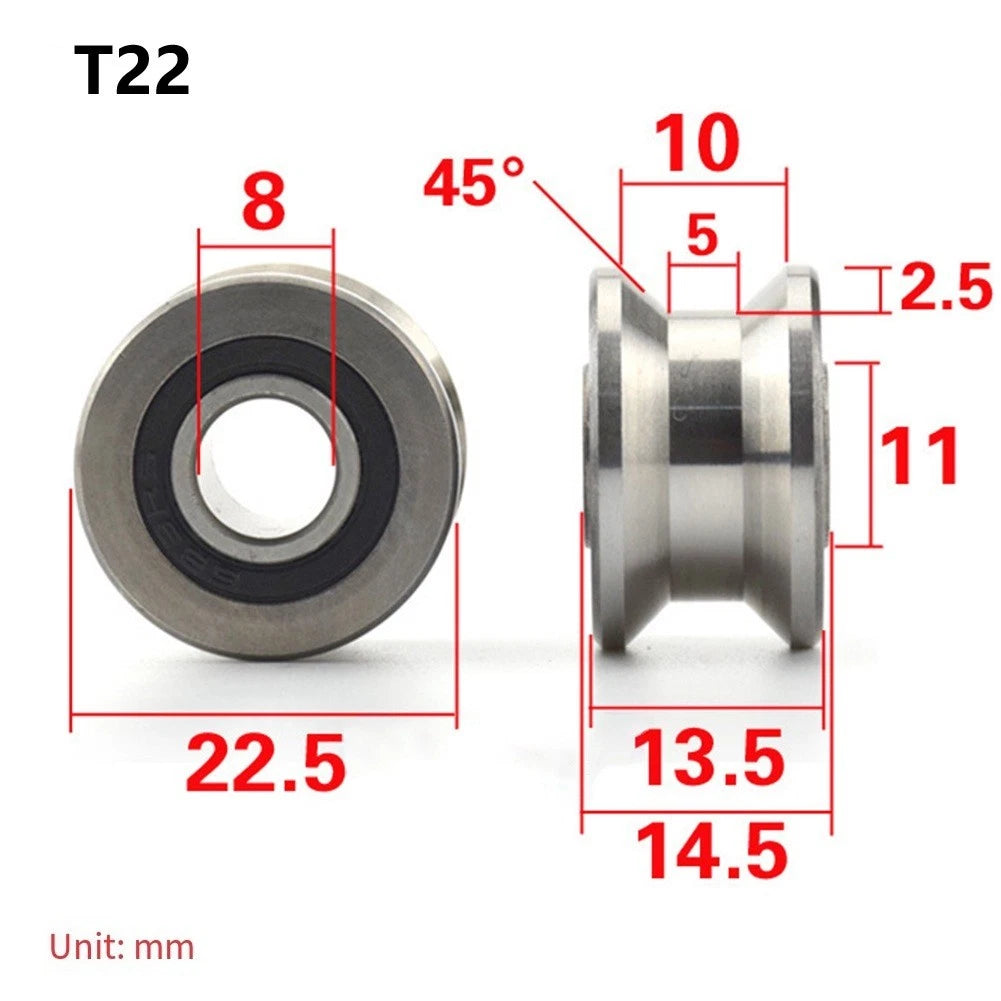 Track Pulley Sliding Rollers Bearing for T22 U22