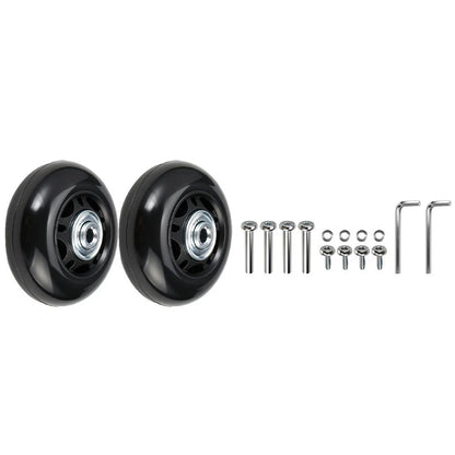 2 Piece Rubber Trolley Wheel Replacement 64mm x 24mm