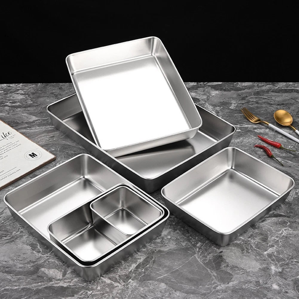 Food Tray Serving Dishes for Kitchen (Rectangular)