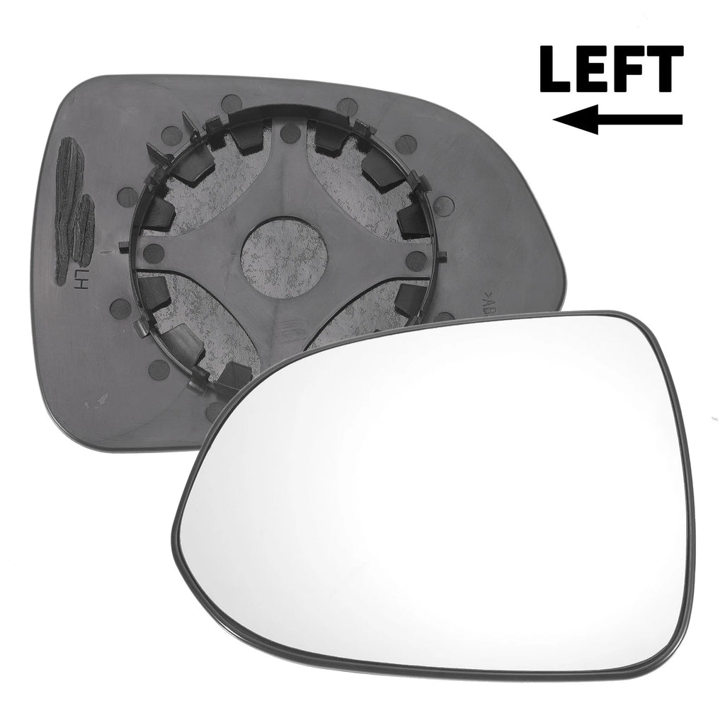 Left Side Mirror Glass White with Back Plate for Honda Jazz (2002–2004)